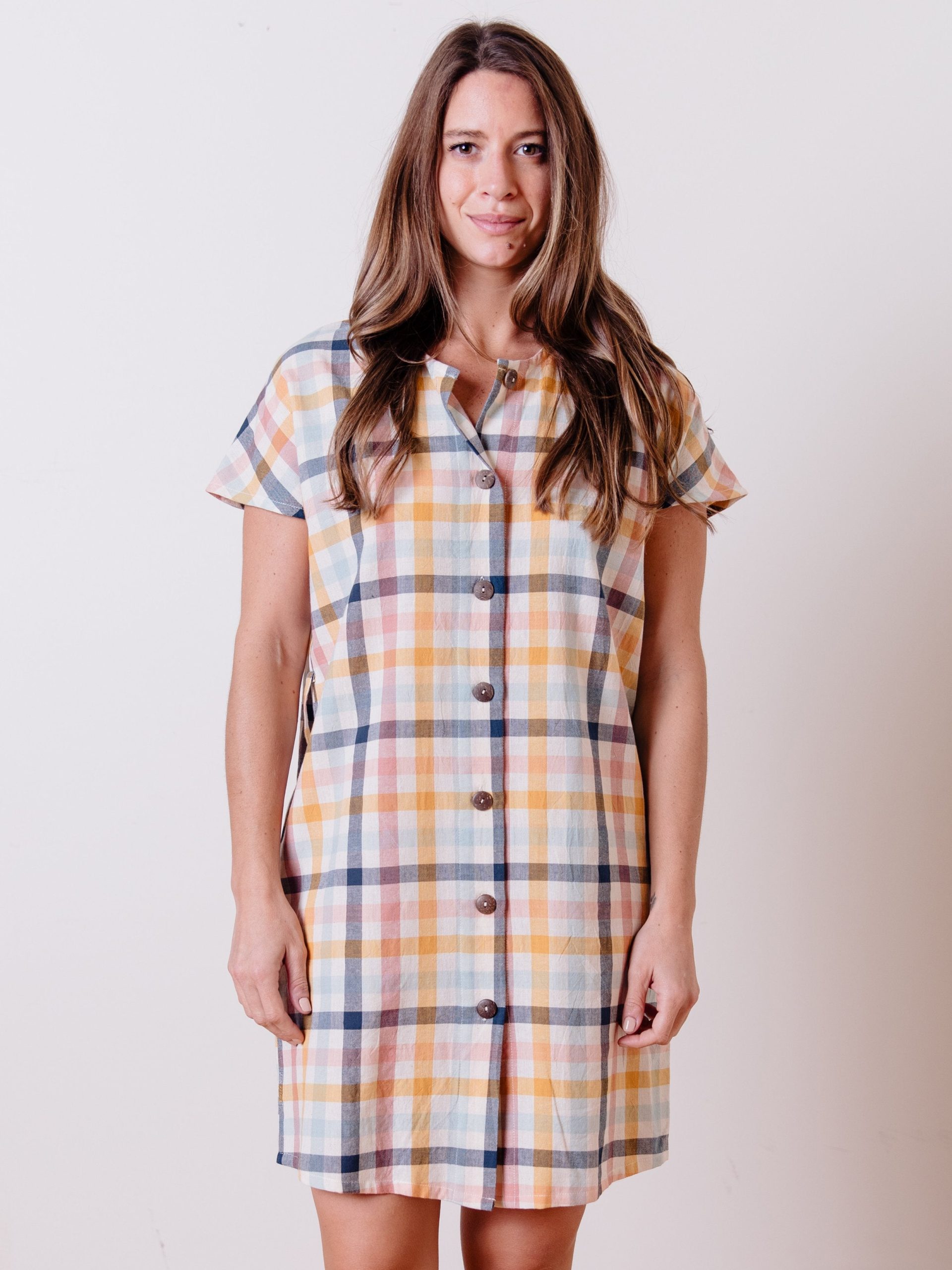 Renee Dress - Multi Gingham - Image 3