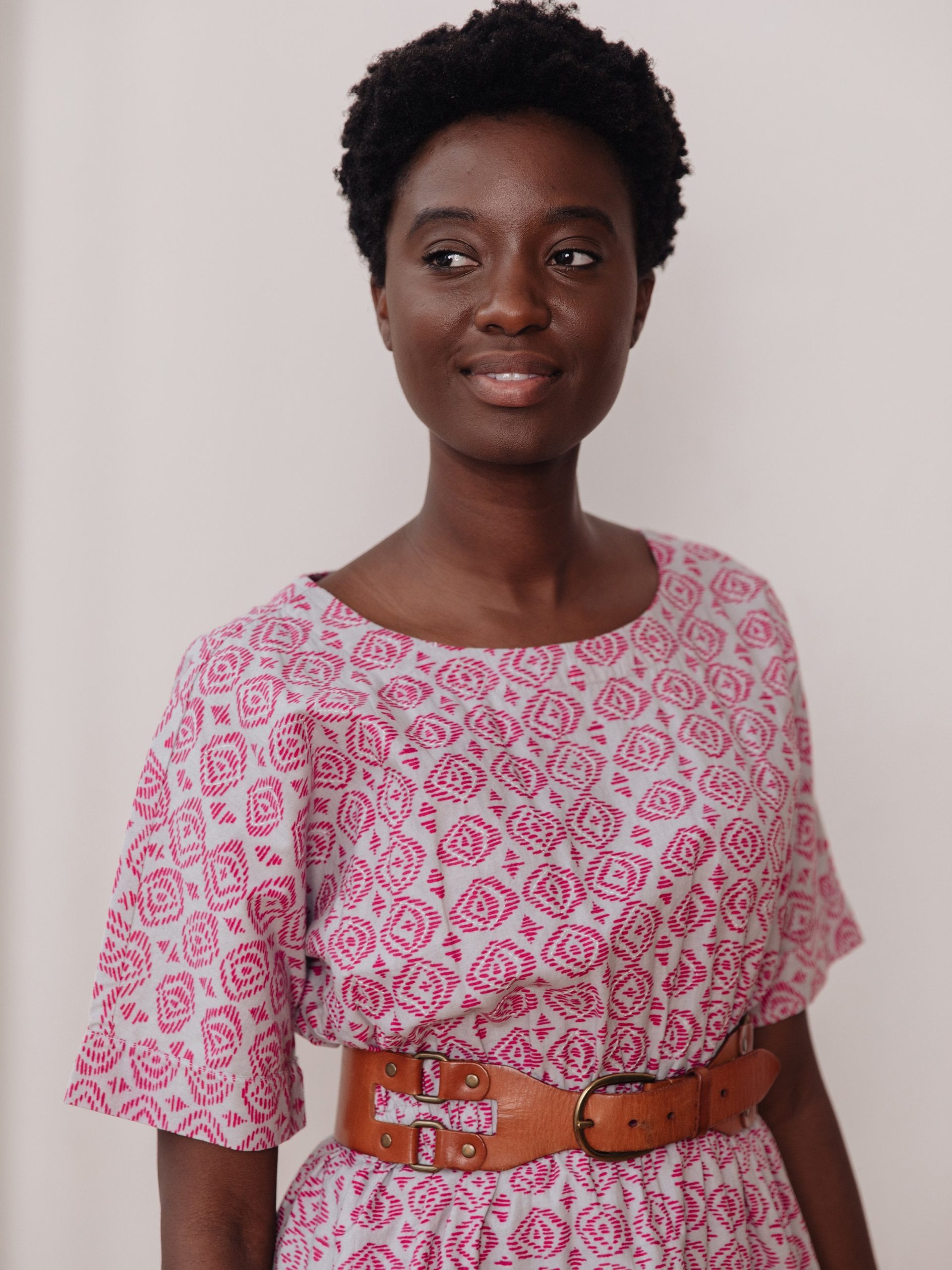 Roo Elastic Waist Dress - Pink Diamond - Image 3