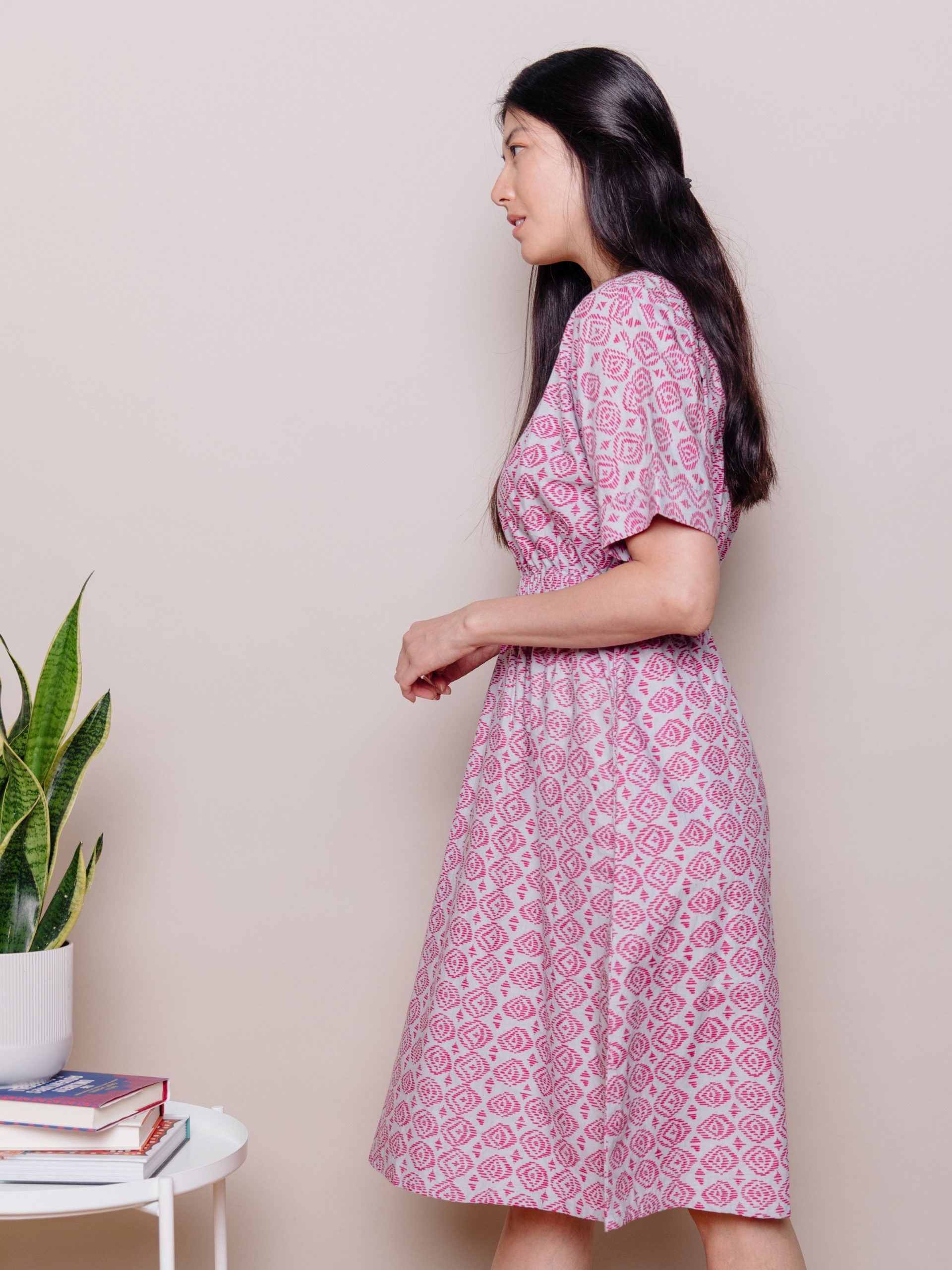 Roo Elastic Waist Dress - Pink Diamond - Image 4