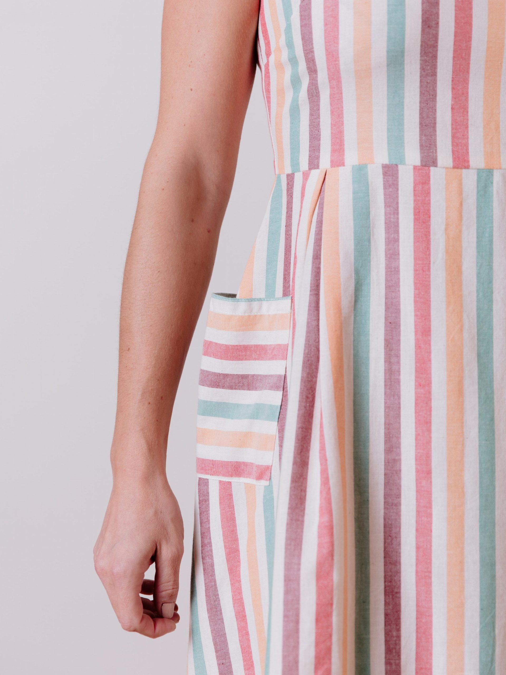 Vintage Panel Dress - Ice Cream Stripe - Image 3