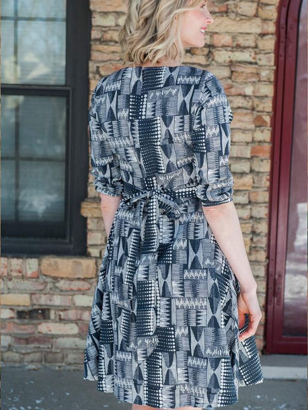 Cezanne Dress - Black Geo - Image 3