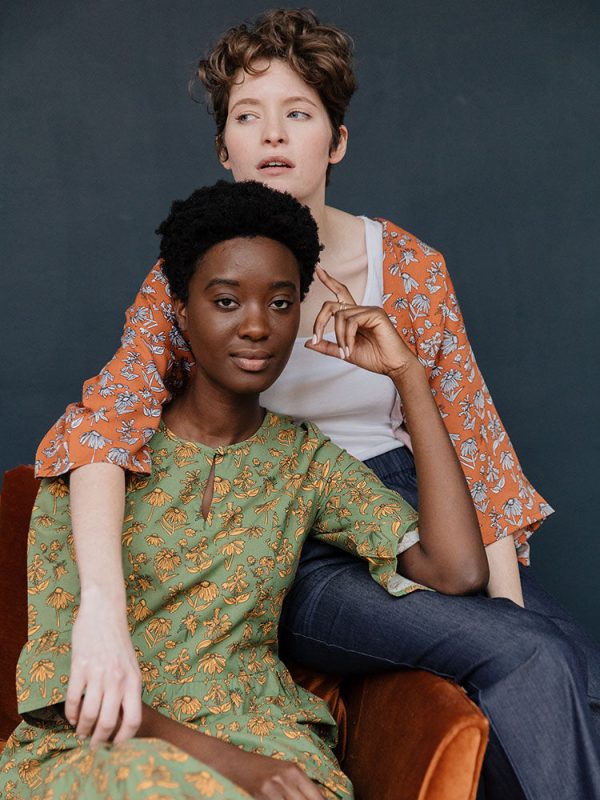 Rachelle Midi Dress - Green Floral - Image 2