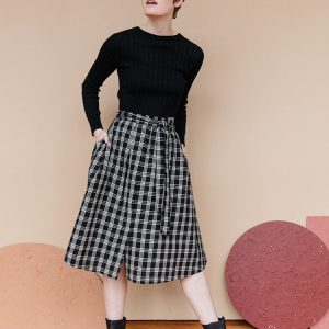 Laci Skirt - Black Plaid - Image 2