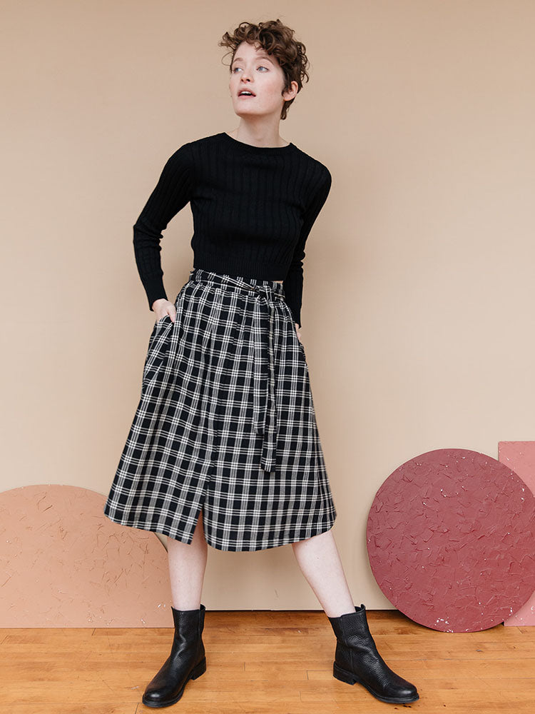 Laci Skirt - Black Plaid - Image 2