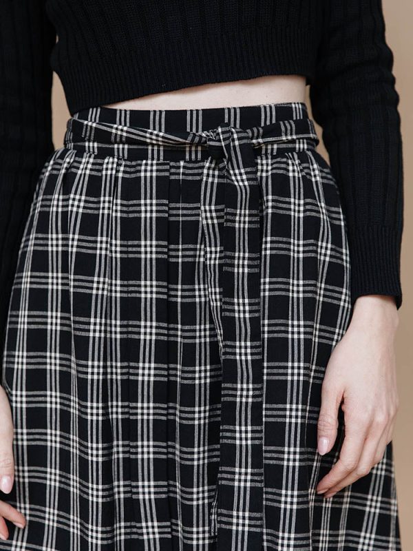 Laci Skirt - Black Plaid - Image 3