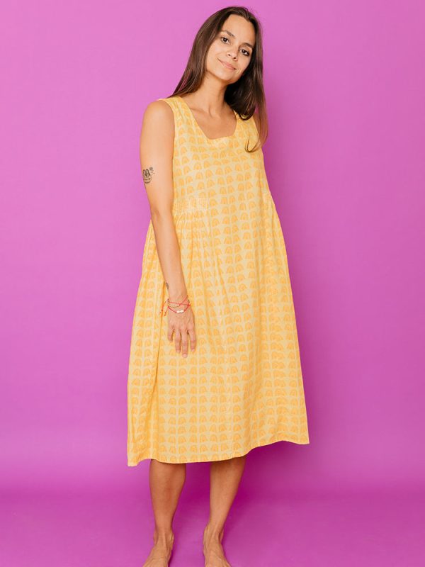 Melody Midi Dress - Sunny Stripes Yellow - Image 2