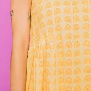 Melody Midi Dress - Sunny Stripes Yellow - Image 3