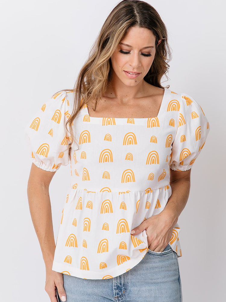 Nico Babydoll Top - Sunny Stripes - Image 3