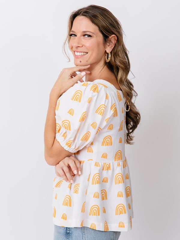 Nico Babydoll Top - Sunny Stripes - Image 5