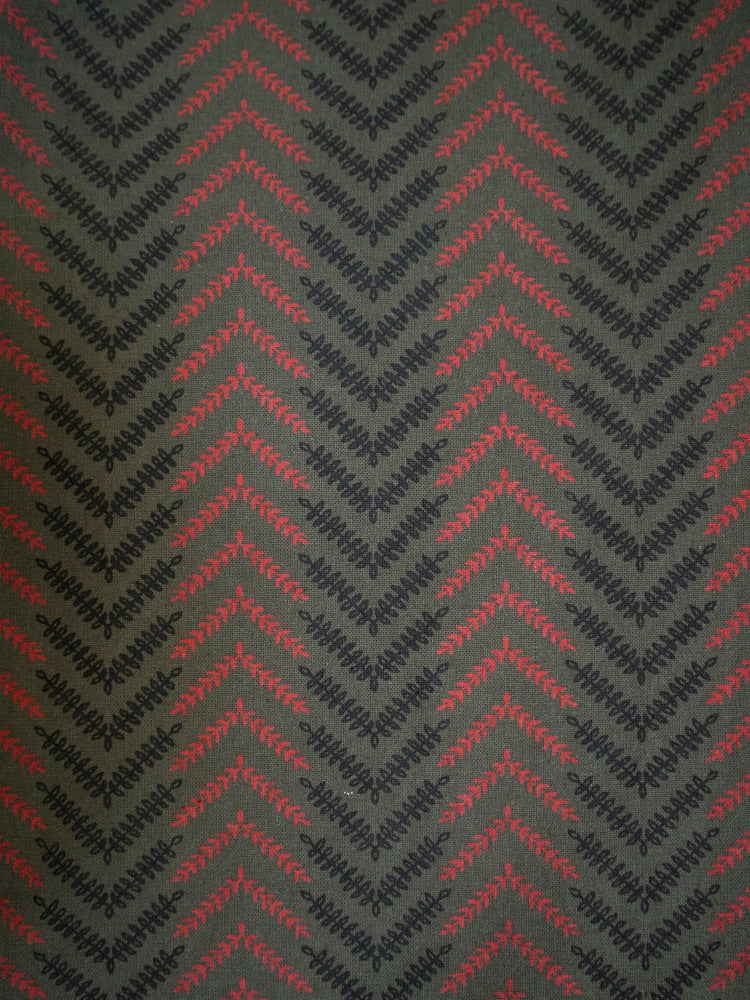 Chennai Mini Dress - Chevron Fern Red - Image 4