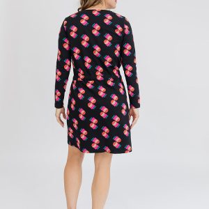 Abby Long Sleeve Dress - Memphis Shapes Black - Image 2