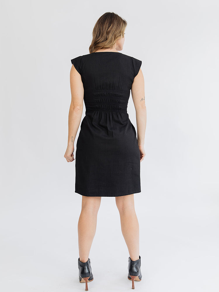 Artsy Traveler Dress - Black Denim - Image 4