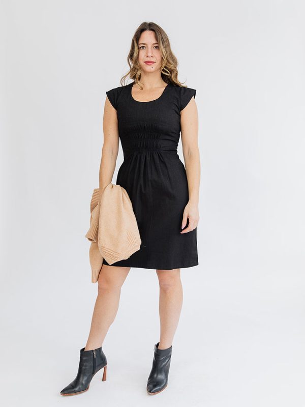 Artsy Traveler Dress - Black Denim - Image 3