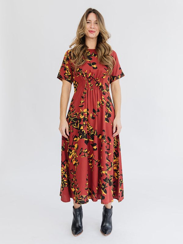 Artsy Traveler Midi Dress - Eucalyptus Spice - Image 4