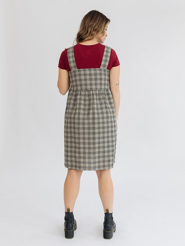 Billie Jumper Dress - Cement Plaid - Image 3