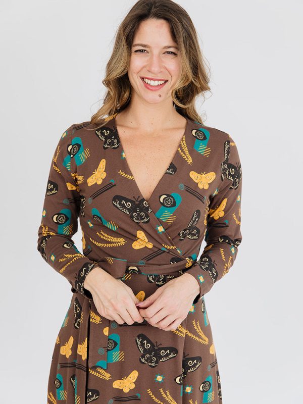 Katie Maxi Wrap Dress - Autumn Quilt - Image 2