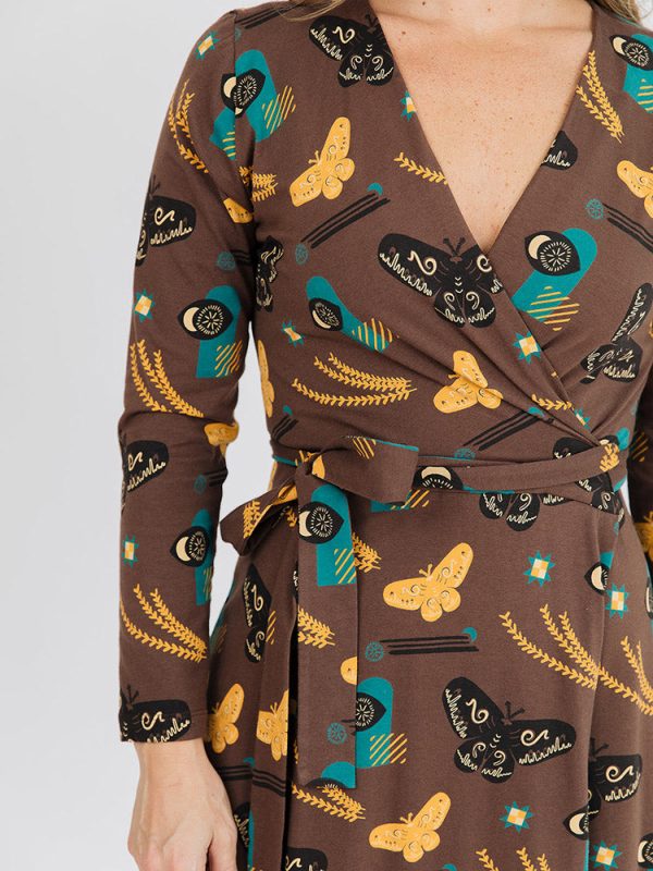 Katie Maxi Wrap Dress - Autumn Quilt - Image 4