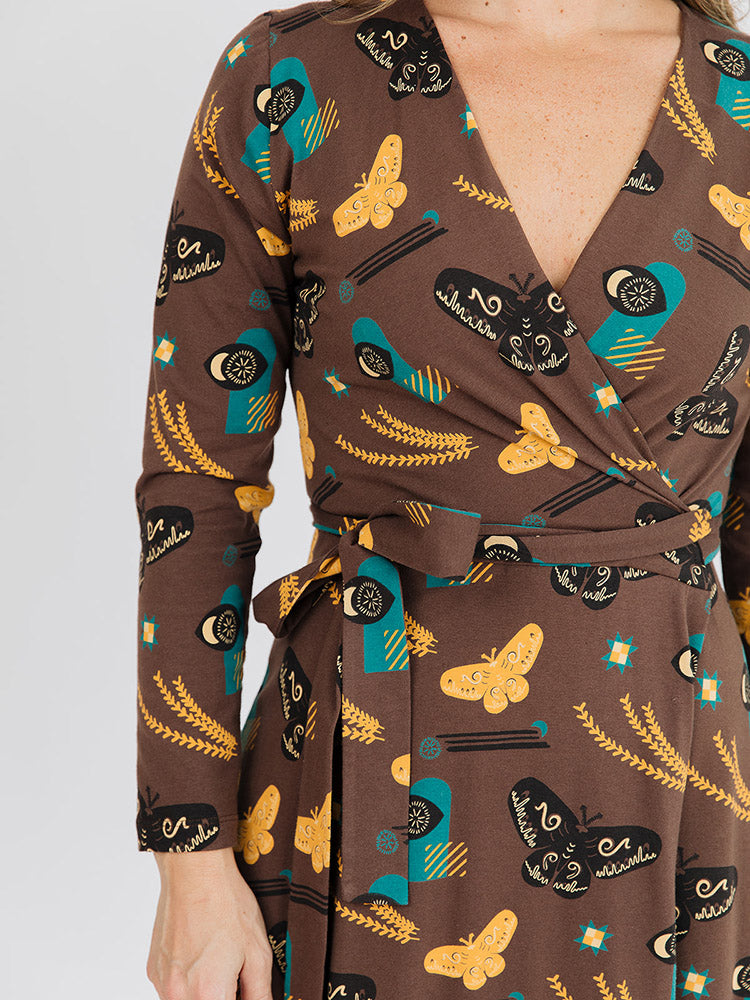 Katie Maxi Wrap Dress - Autumn Quilt - Image 4