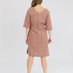 Lori Dress - Cocoa Stripe - Image 7