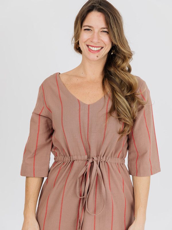 Lori Dress - Cocoa Stripe - Image 4