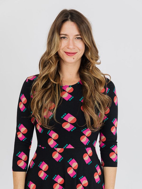 Mumbai Maxi Dress  - Memphis Shapes Black - Image 3