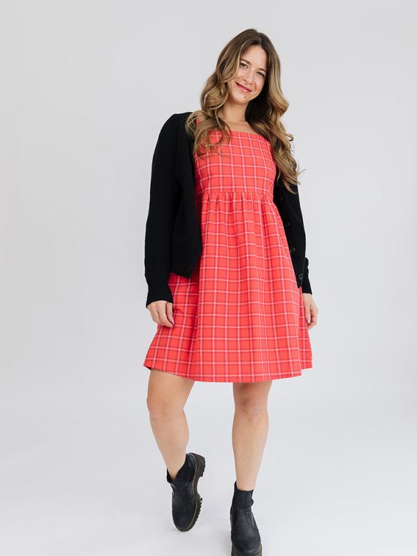 Nico Mini Dress - Red Plaid - Image 3
