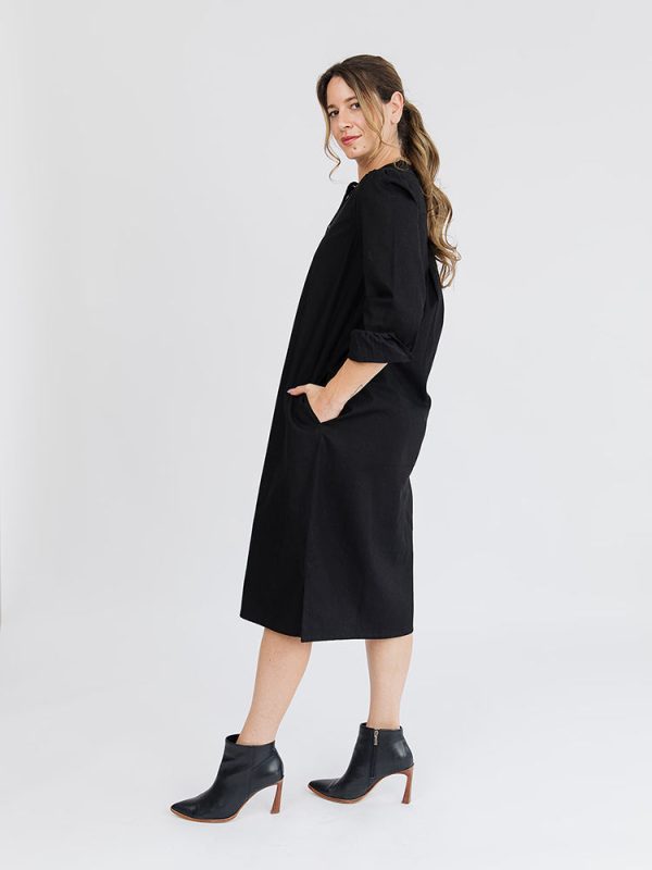 Ranji Midi Dress - Black Denim - Image 5