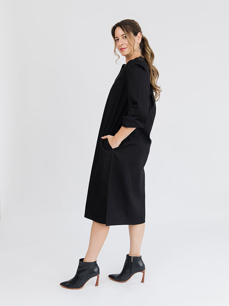 Ranji Midi Dress - Black Denim - Image 5