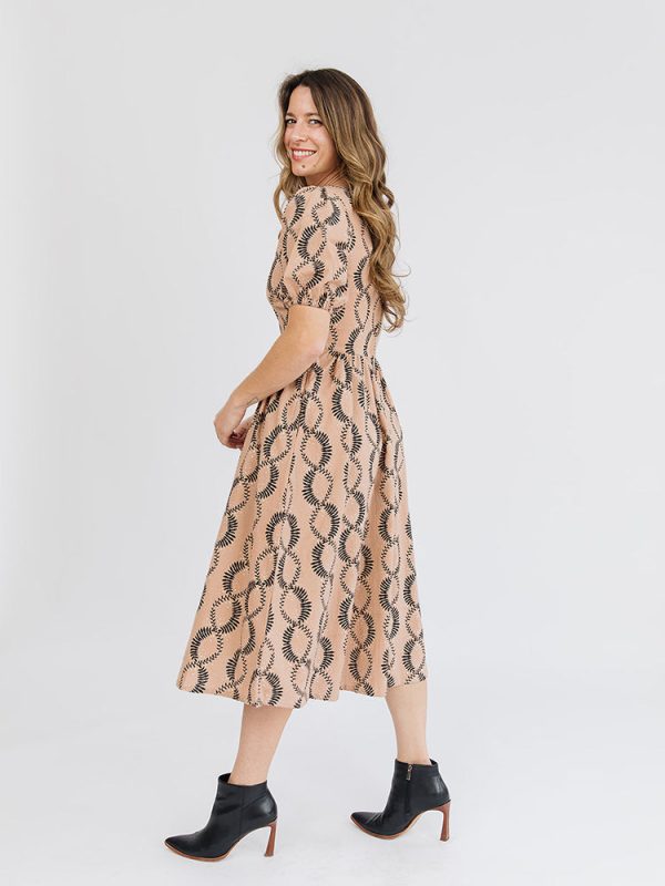 Sydney Midi Dress - Vine Twist Sand - Image 2