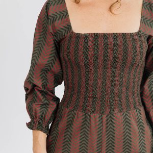 Theodora Jumpsuit - Chevron Fern Red - Image 6