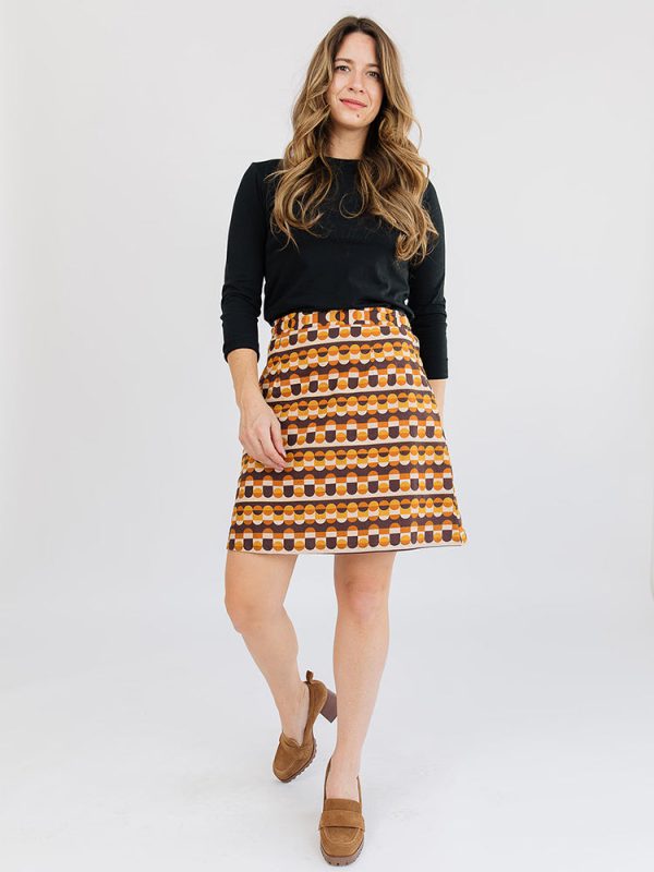 Val Mini Skirt - Circle Stripe Desert - Image 2