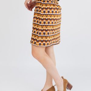 Val Mini Skirt - Circle Stripe Desert - Image 1
