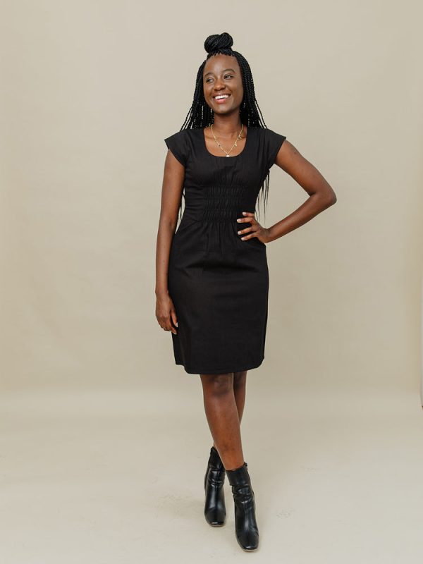 Artsy Traveler Dress - Black Denim - Image 5