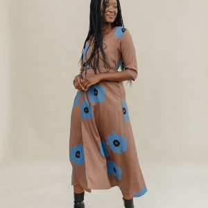 Aditi Wrap Dress - Dark Oak - Image 6