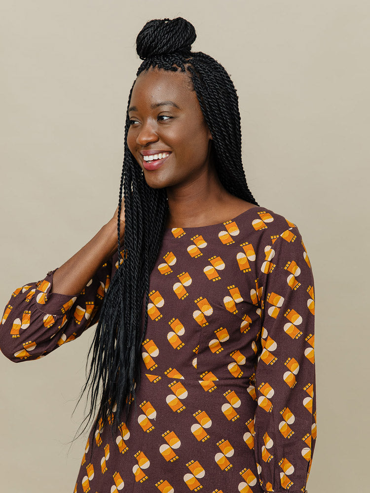 Marseille Long Sleeve Dress - Desert Shapes - Image 6