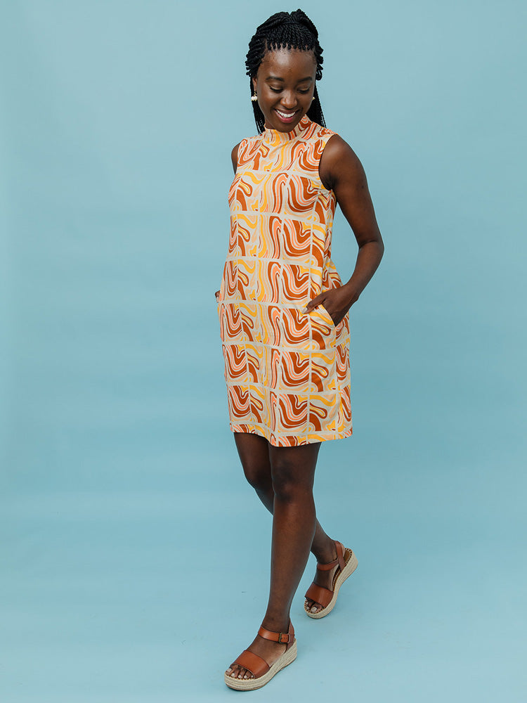 Eve Sleeveless Dress - Sedona Stripe - Image 2