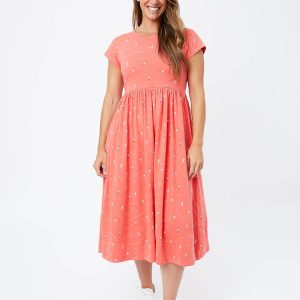 Logan Midi Dress - Badminton Melon - Image 1