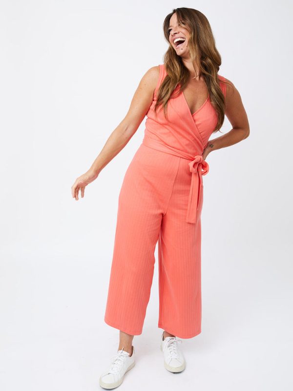 Rita Jumpsuit - Melon Rib Knit