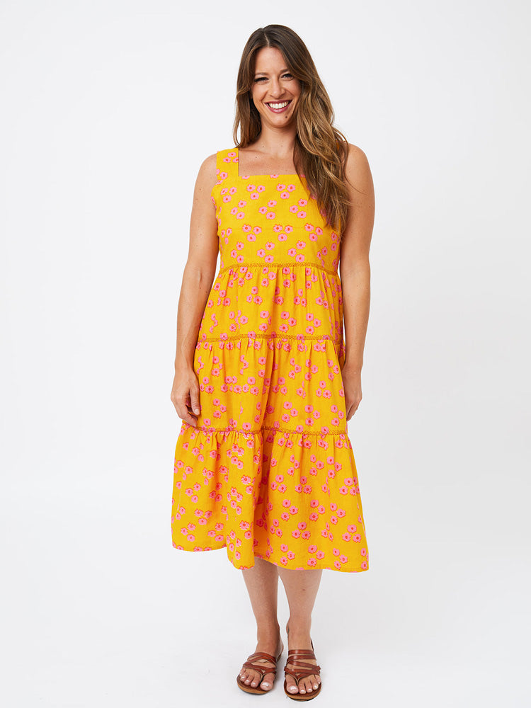 Willa Tiered Dress - Floral Trio Marmalade - Image 6