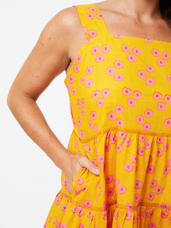 Willa Tiered Dress - Floral Trio Marmalade - Image 4