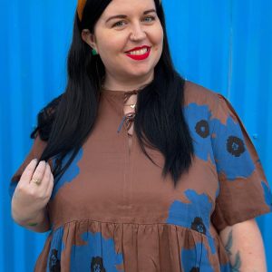 Adelaide Tiered Plus Size Mini Dress - Dark Oak - Image 9