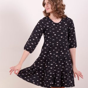 Bellini Long Sleeve Dress - Onyx Eyes - Image 2