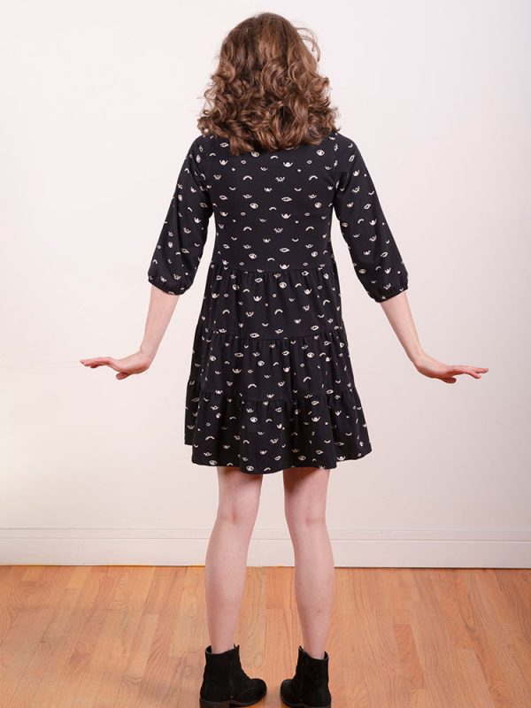 Bellini Long Sleeve Dress - Onyx Eyes - Image 3