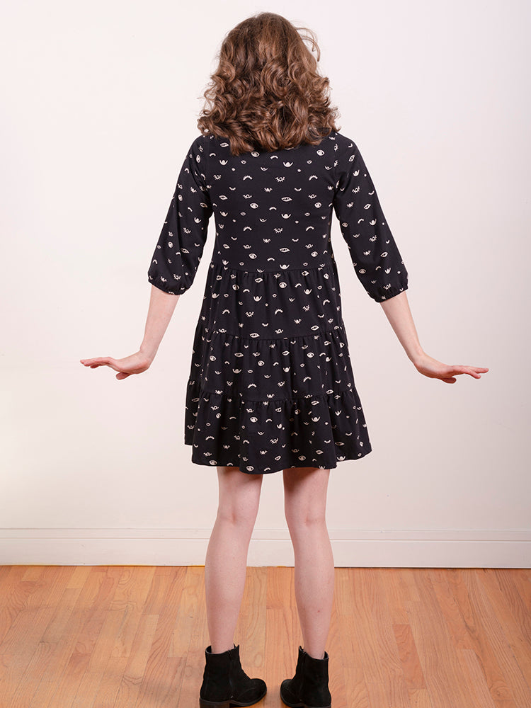 Bellini Long Sleeve Dress - Onyx Eyes - Image 3