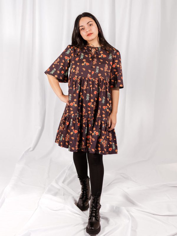 Adelaide Tiered Mini Dress - Botanical Dusk - Image 2