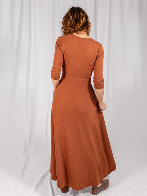 Mumbai Maxi Dress  - Sandstone Rib Knit - Image 8