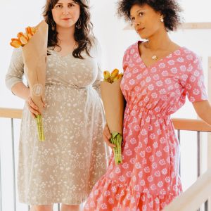 Lydia Dress - Floral Stamp Rose - Image 6