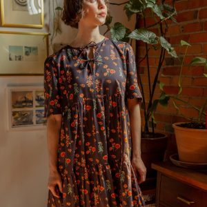 Adelaide Tiered Mini Dress - Botanical Dusk - Image 4