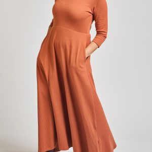 Mumbai Maxi Dress  - Sandstone Rib Knit - Image 6