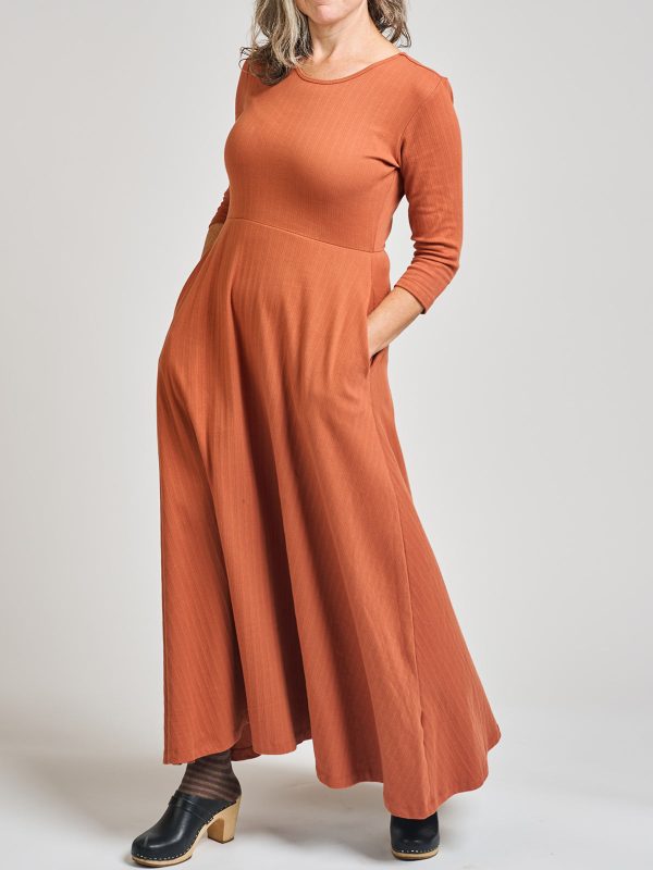 Mumbai Maxi Dress  - Sandstone Rib Knit - Image 6